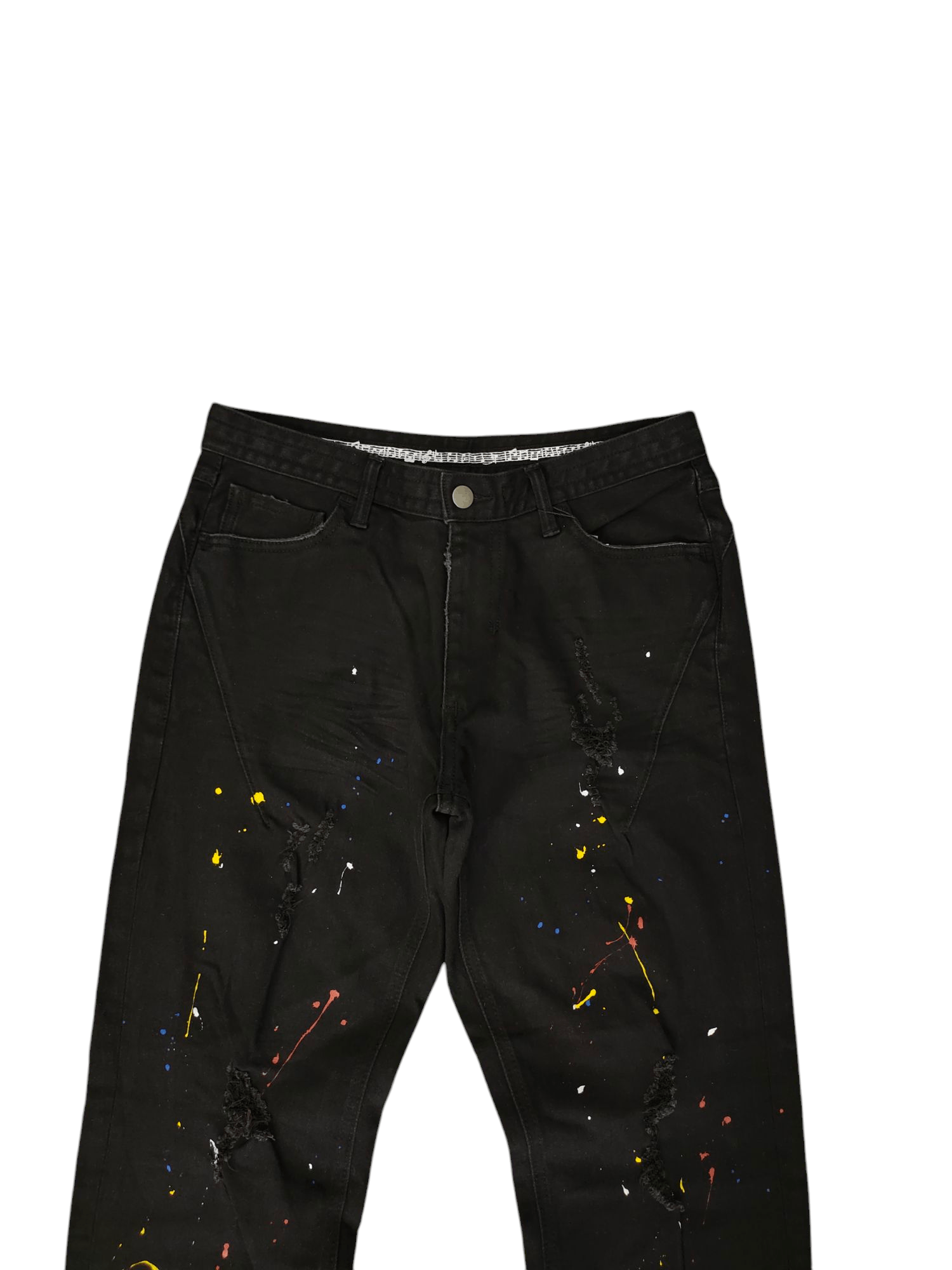 Number (N)ine Number (N)ine Painted Distress Denim Pants Size US 29 - 2 Thumbnail