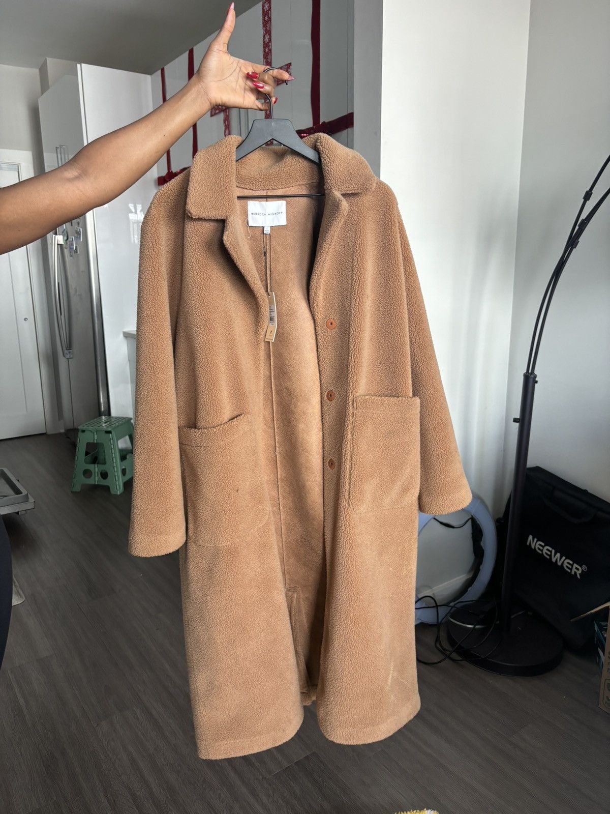 Rebecca Minkoff Rebecca Minkoff Oversized Teddy Coat Size L / US 10 / IT 46 - 1 Thumbnail
