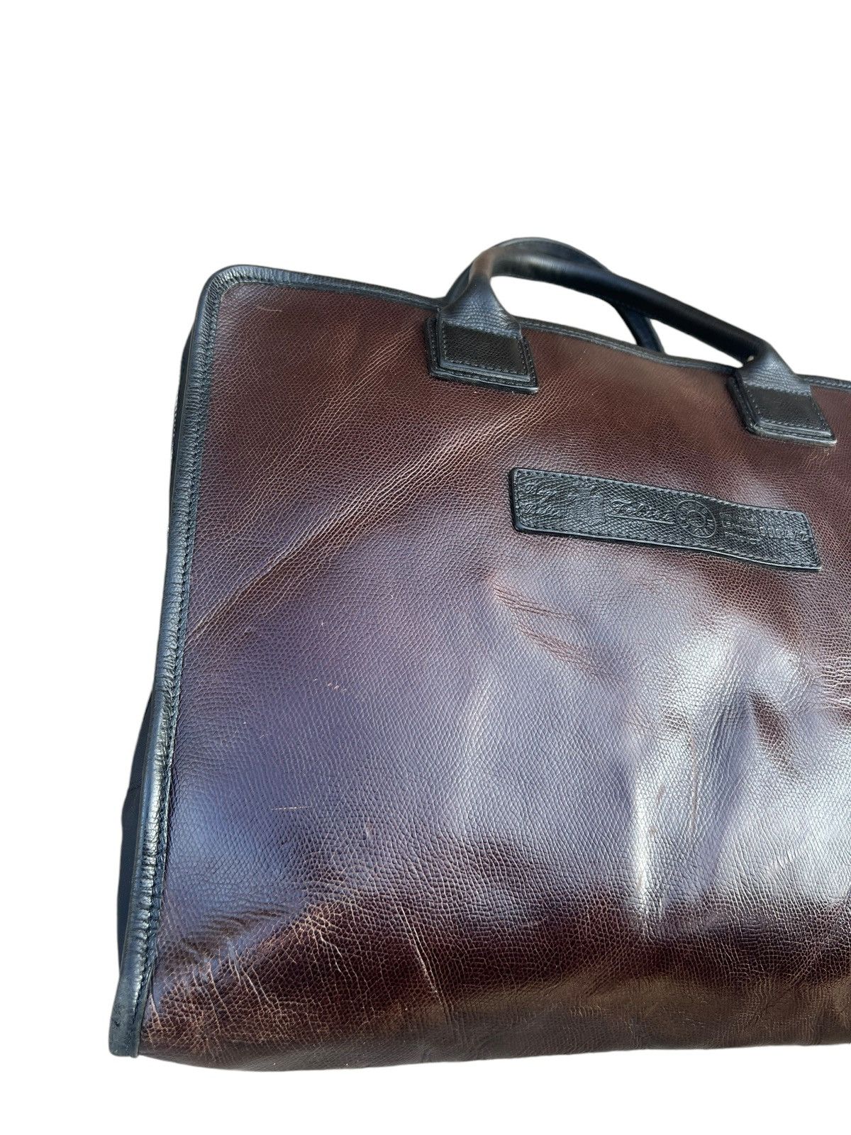 Felisi Vintage Felisi Italy Distressed Patina Leather Handle Bag Size ONE SIZE - 8 Thumbnail
