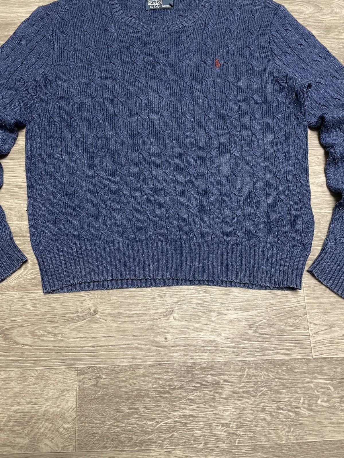 Polo Ralph Lauren Vintage Polo Ralph Lauren 100% Silk Cable Knit Sweater Size L / US 10 / IT 46 - 3 Thumbnail