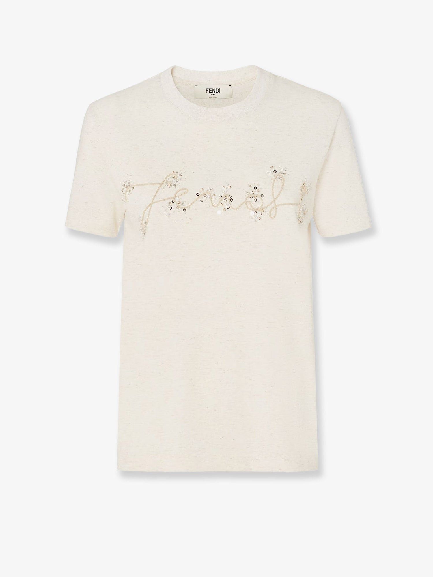 Fendi Cotton Blend T-Shirt Size L / US 10 / IT 46 - 1 Thumbnail