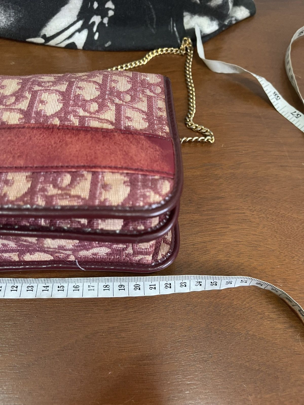 Dior CHRISTIAN DIOR DIORISSMO CHAIN BURGUNDY MONOGRAM CLUTCHBAG Size ONE SIZE - 10 Thumbnail