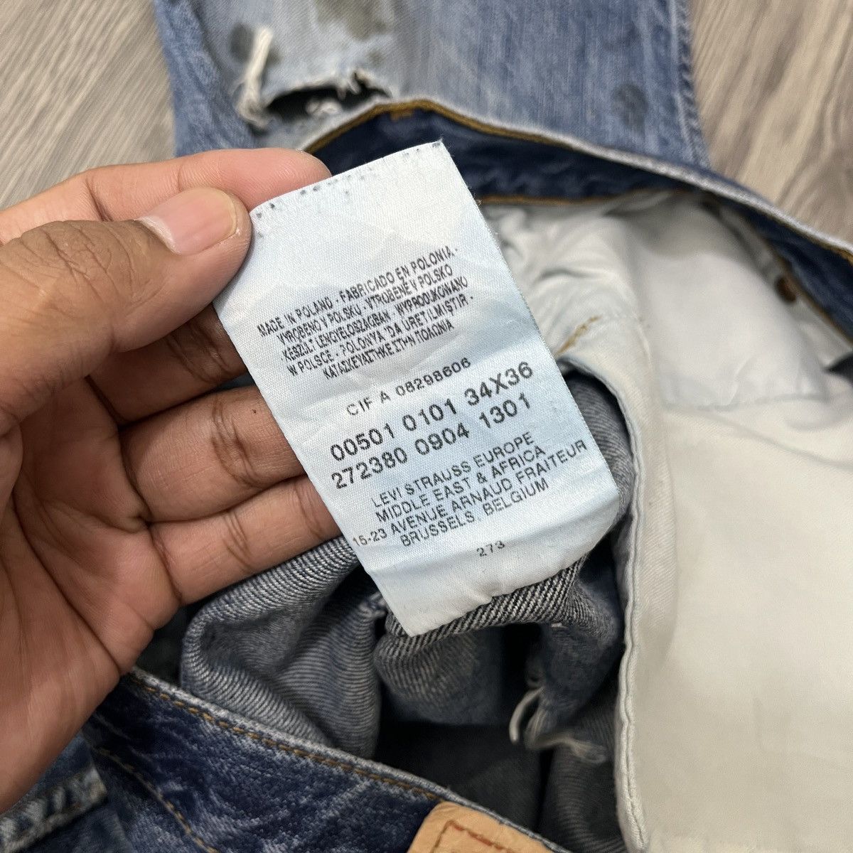 Levi's Vintage Clothing 2000s Levi's 501 Distresse Denim ifsixwasnine Size US 34 / EU 50 - 17 Thumbnail