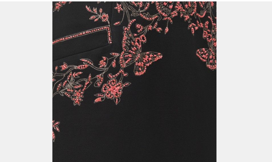 Dior o1w1db10325 411J09 Midi Skirt in Black & Coral Size 27" / US 4 / IT 40 - 3 Thumbnail