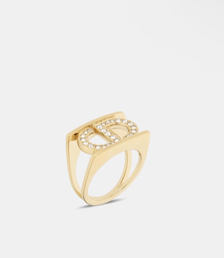 Dior Dior 30 MONTAIGNE RING Gold-Finish Metal Silver-Tone Crystal Size ONE SIZE - 1 Thumbnail