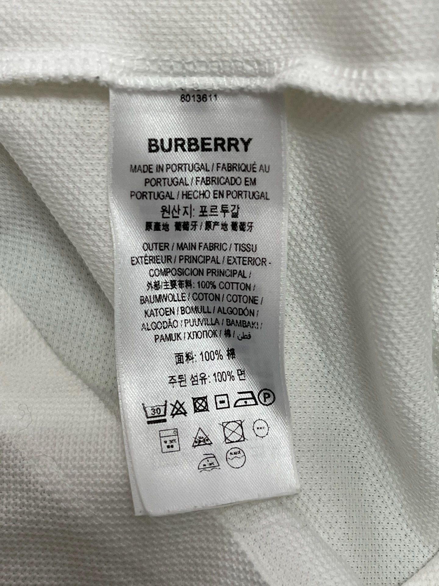Burberry Burberry White Polo Shirt Men's M Size US M / EU 48-50 / 2 - 4 Thumbnail