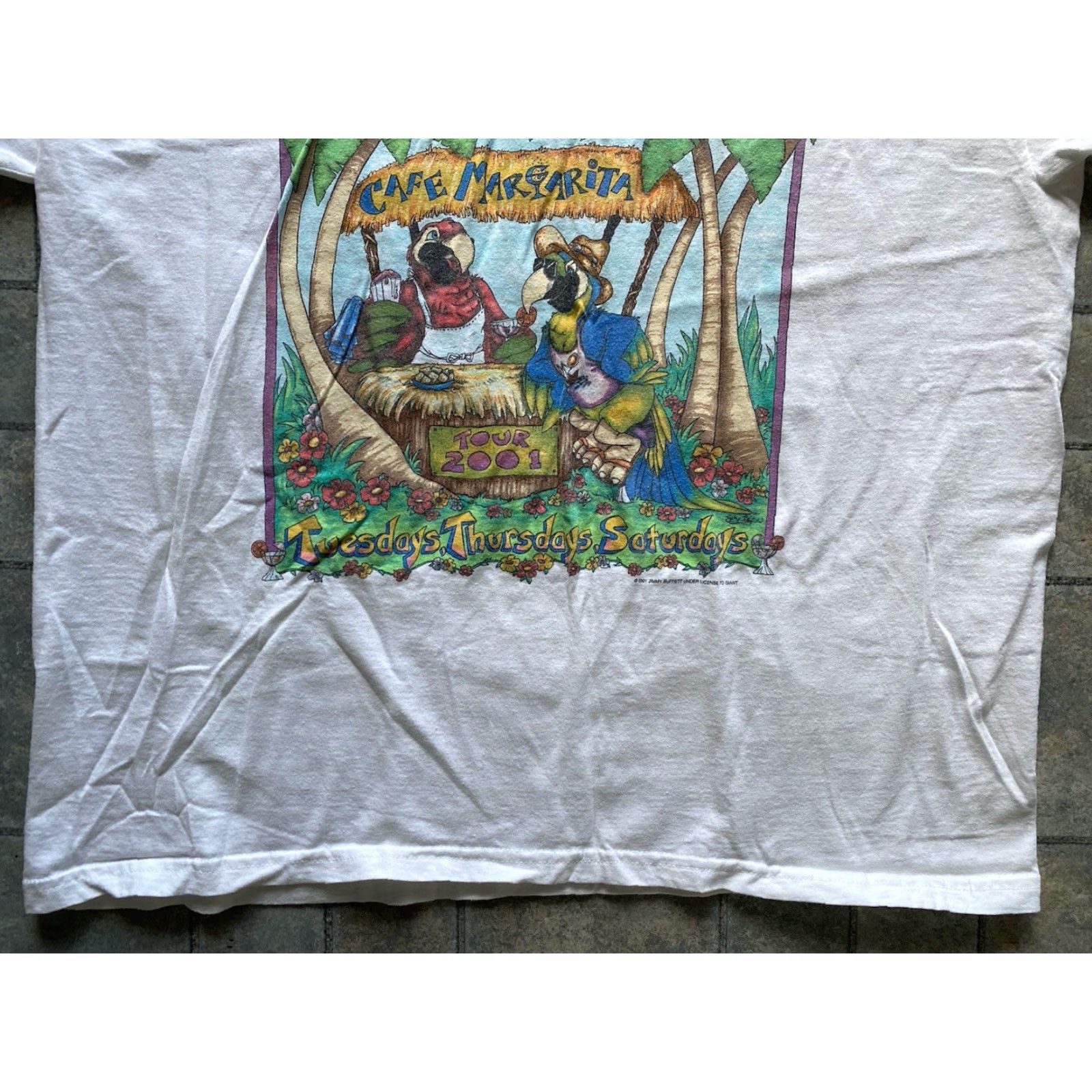 Vintage VINTAGE Jimmy Buffett Tour Shirt M&O KNITS T-Shirt Men XL White Short Sleeve Size US XL / EU 56 / 4 - 3 Thumbnail