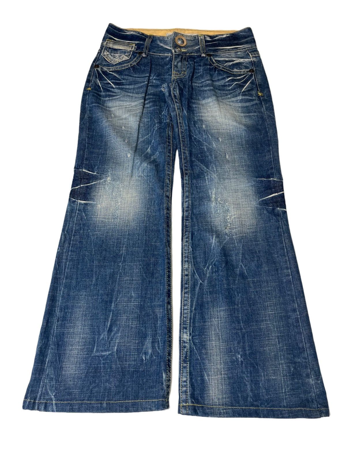 If Six Was Nine × Japanese Brand × Le Grande Bleu (L.G.B.) 33" Red Pepper Jeans Distressed Bootcut Size 33" - 1 Thumbnail