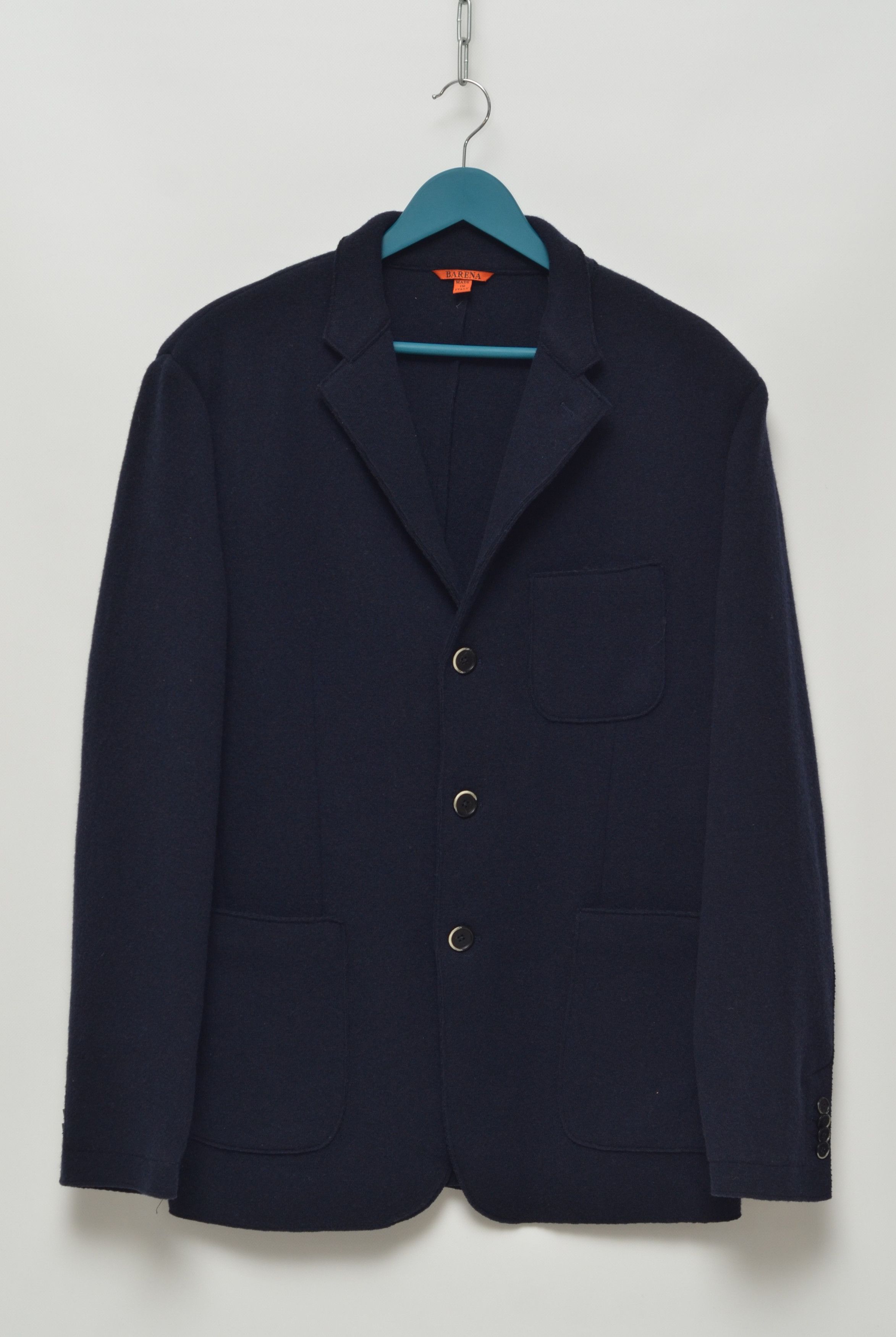 image of Barena x Barena Venezia Luxury Wool Coat Jacket Made In Italy in Navy Blue, Men's (Size XL)