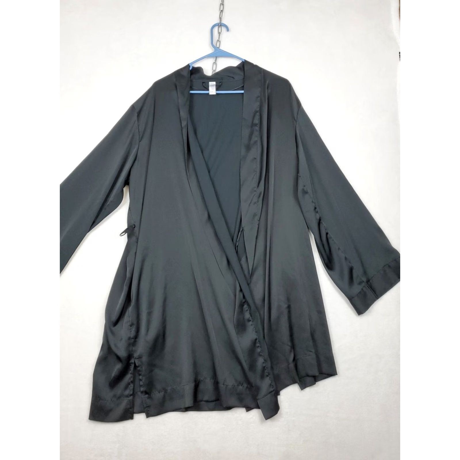 Vintage VINTAGE Stars Above Black Sheer Robe Womens XL/XXL Intimate Sleepwear Wrap Sexy Lingerie Size ONE SIZE - 3 Thumbnail