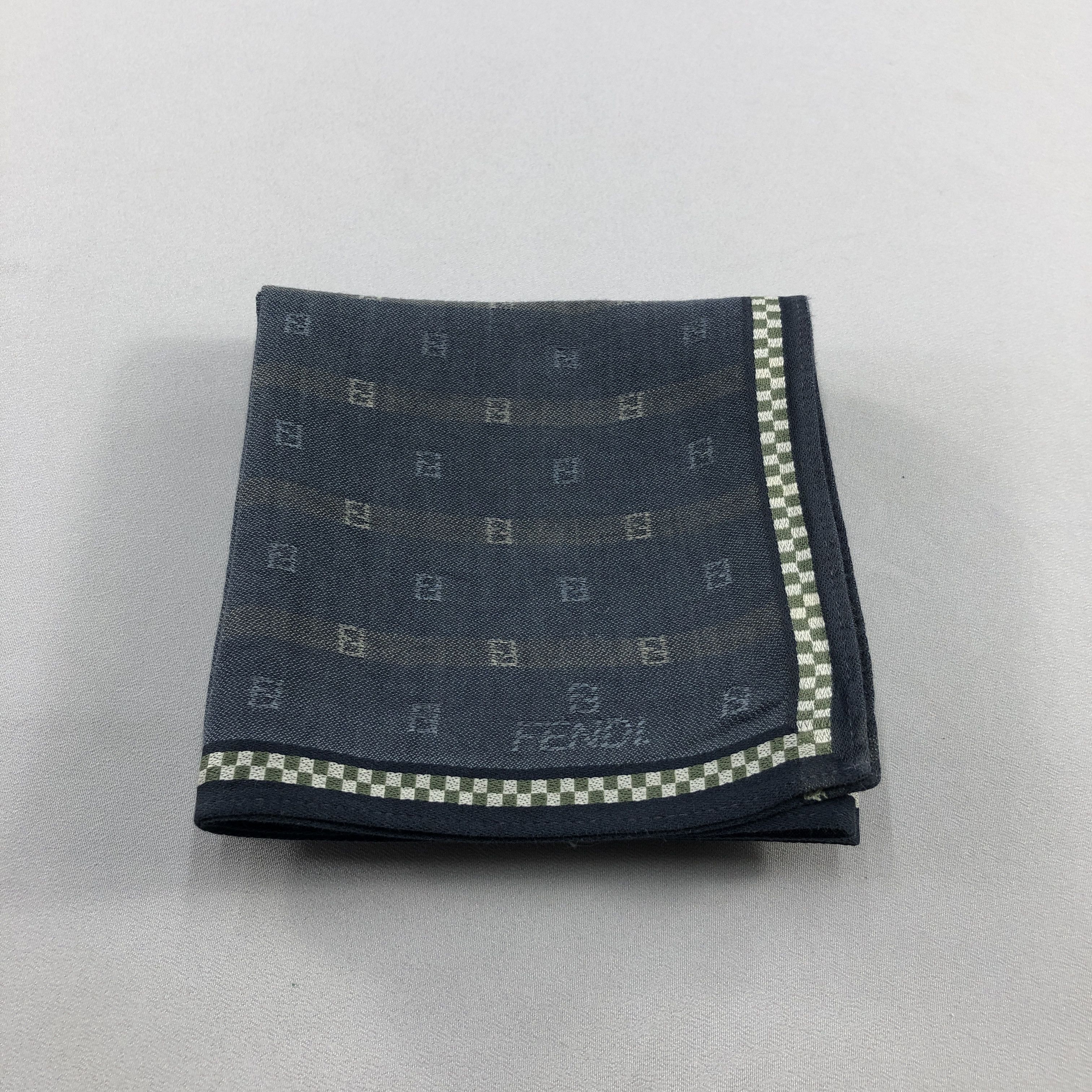 Japanese Brand Fendi Monogram Handkerchief Neckerchief Bandana H2877 Size ONE SIZE - 5 Thumbnail