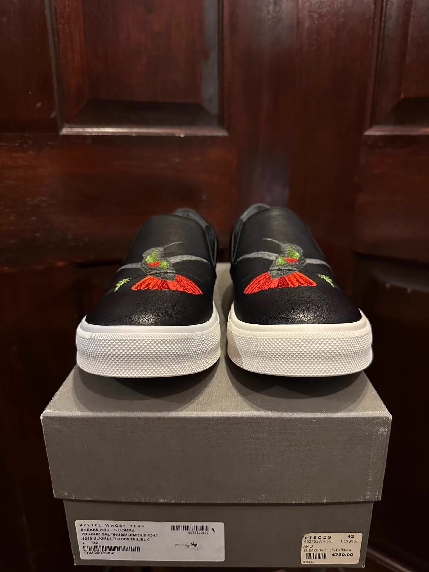 Alexander McQueen Alexander McQueen Hummingbird Embroidery Slip-Ons Ｑ25 Size US 7 / EU 40 - 1 Thumbnail