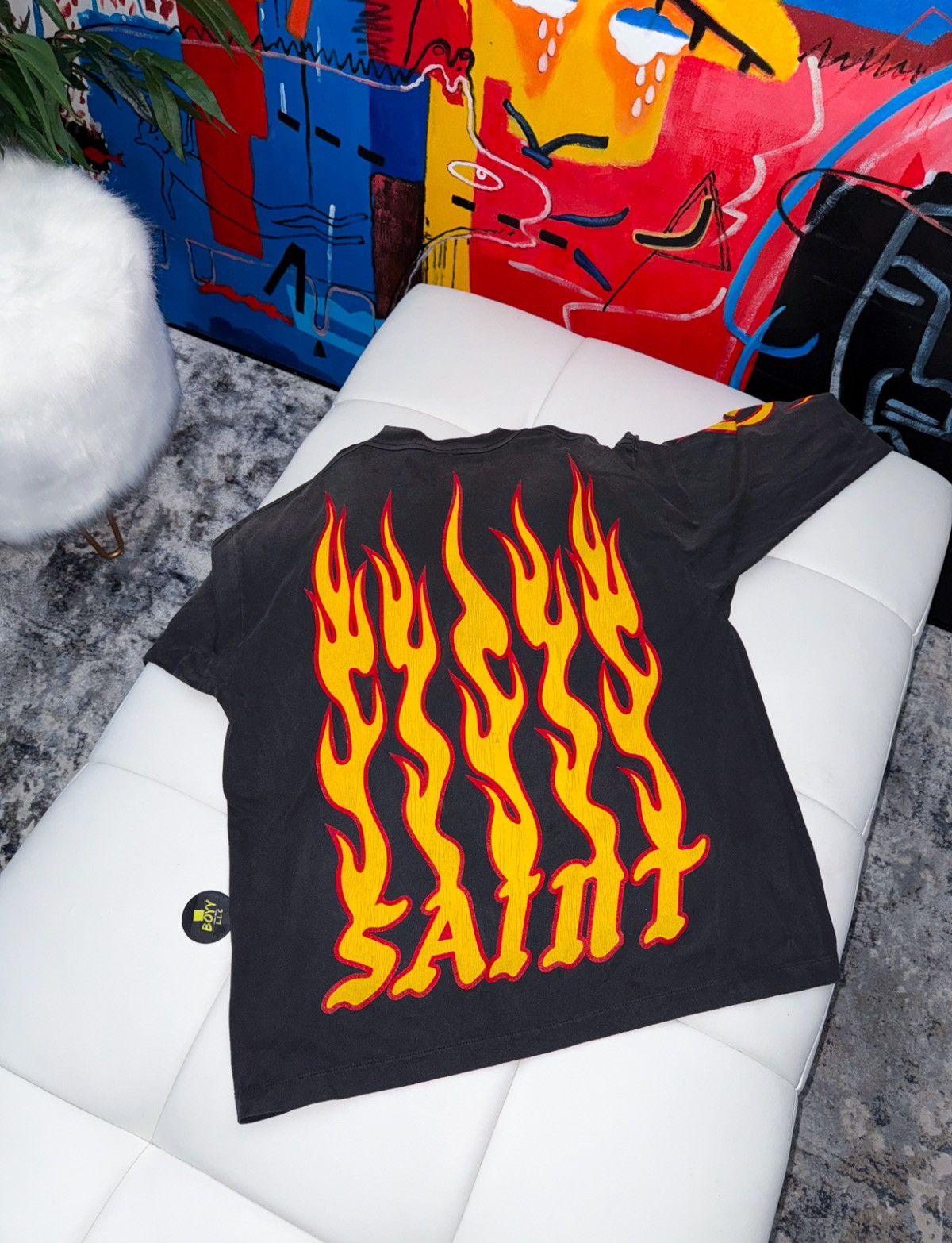 Saint Michael Saint Michael soul on fire long sleeve t shirt Size US M / EU 48-50 / 2 - 2 Thumbnail