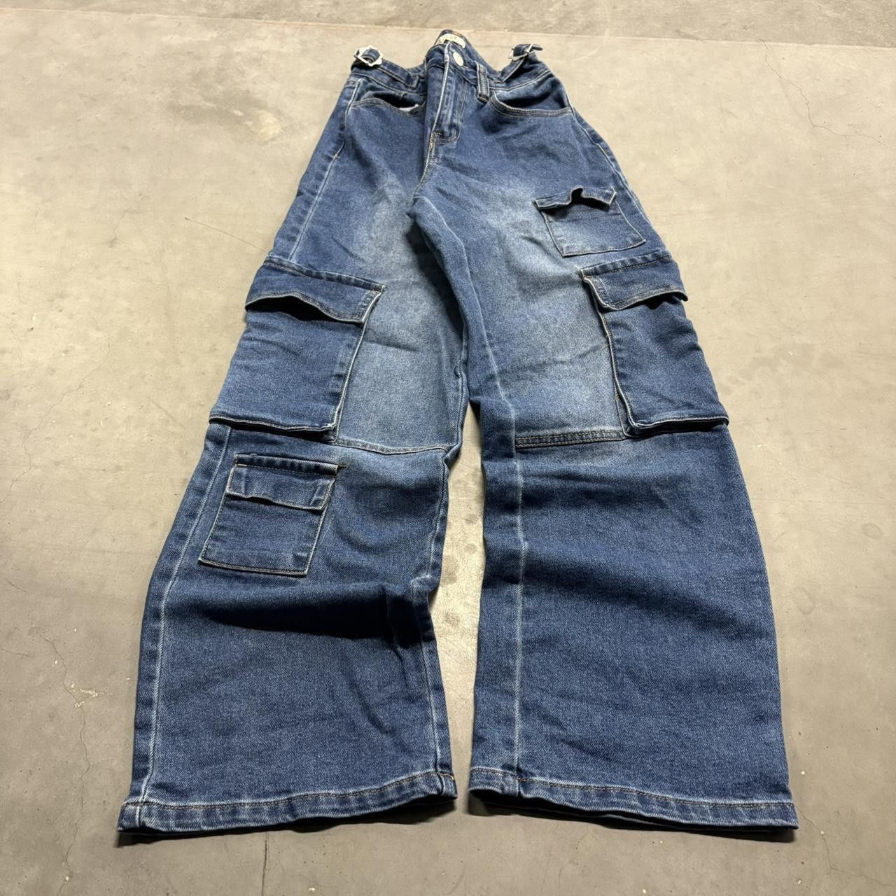 Vintage Crazy Vintage Y2K/2000s Baggy Skater Style Cargo Denim Pants! Size 24" / US 00 / IT 34 - 1 Thumbnail