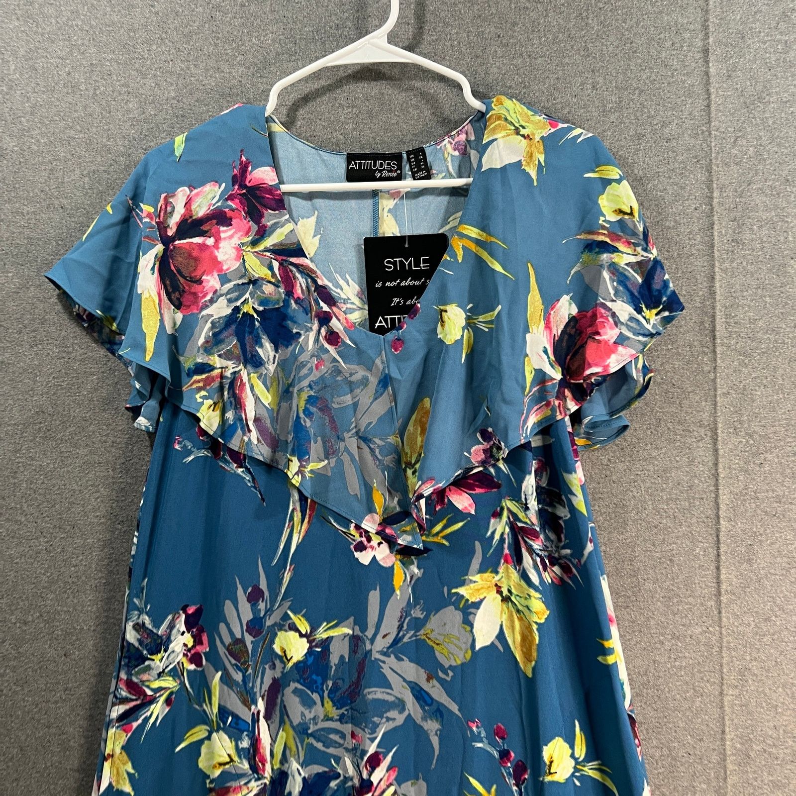 Other Attitudes by Renee Global Illusions Regular Maxi Dress Size L / US 10 / IT 46 - 3 Thumbnail