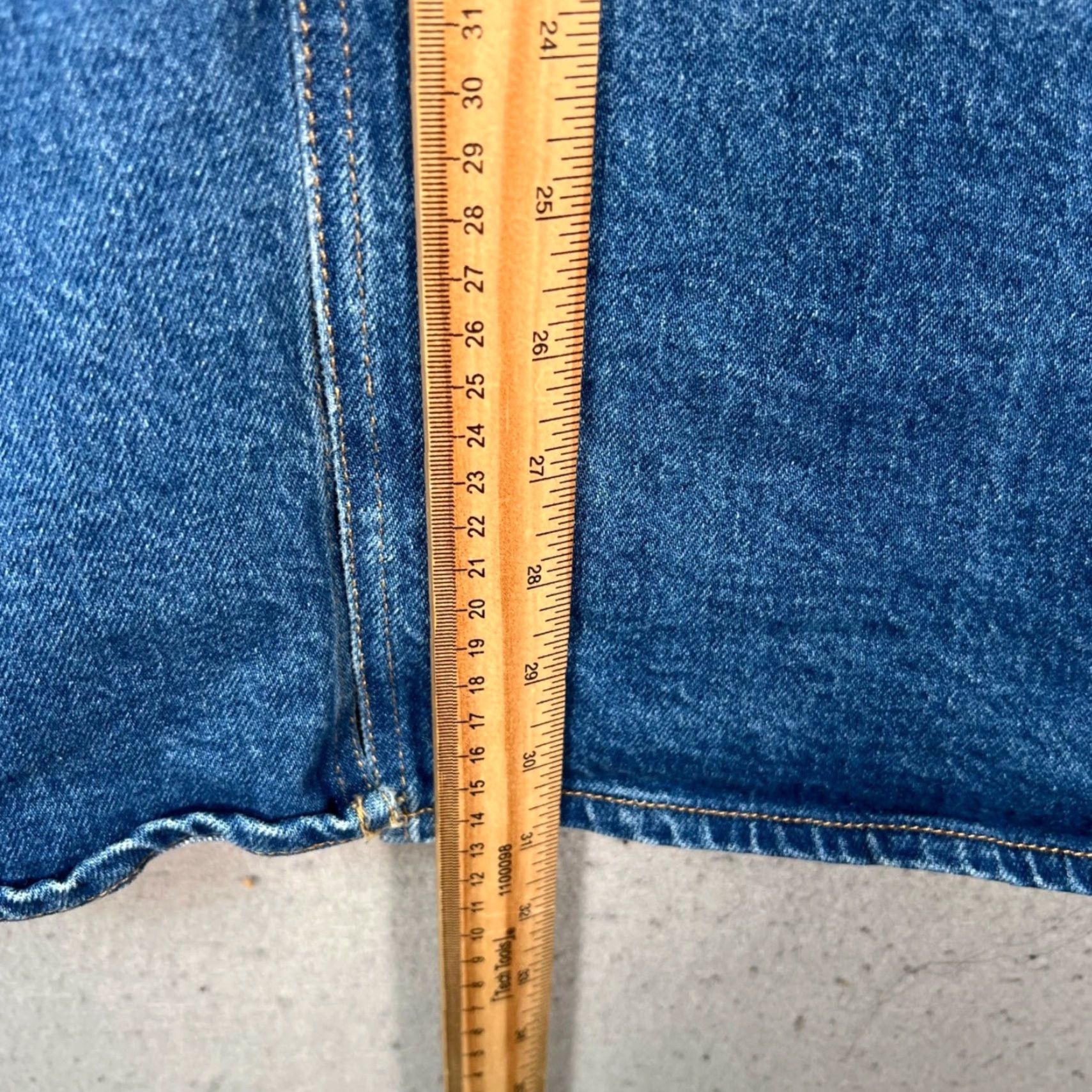Cos COS Women’s Size 10 Denim Midi Skirt Mid Blue Straight Cut Size 32" / US 10 / IT 46 - 6 Thumbnail
