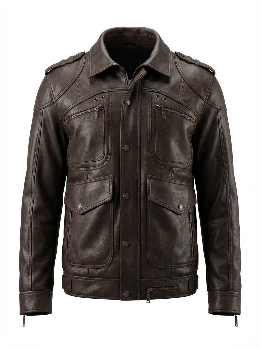 Roberto Cavalli LEATHER BIKER JACKET Size US XXL / EU 58 / 5 - 1 Thumbnail
