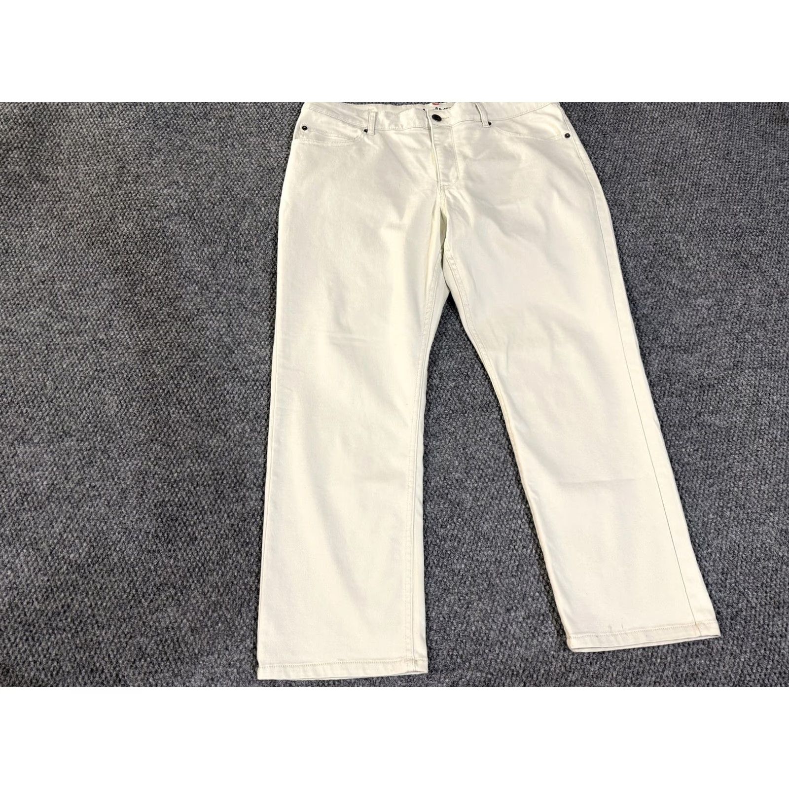 Quiksilver Quiksilver Jeans Mens 38x29 White Regular Fit Straight Leg Stretch Denim Pants Size US 38 / EU 54 - 2 Thumbnail