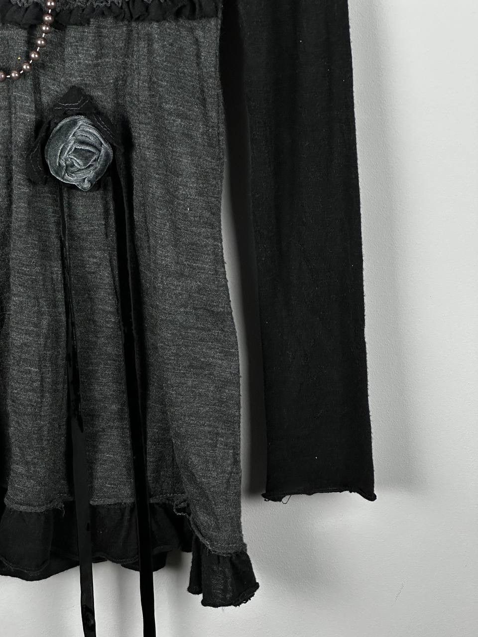 Vintage Avant Garde Opium Grunge Gothic Long Sleeve Top Size M / US 6-8 / IT 42-44 - 4 Thumbnail