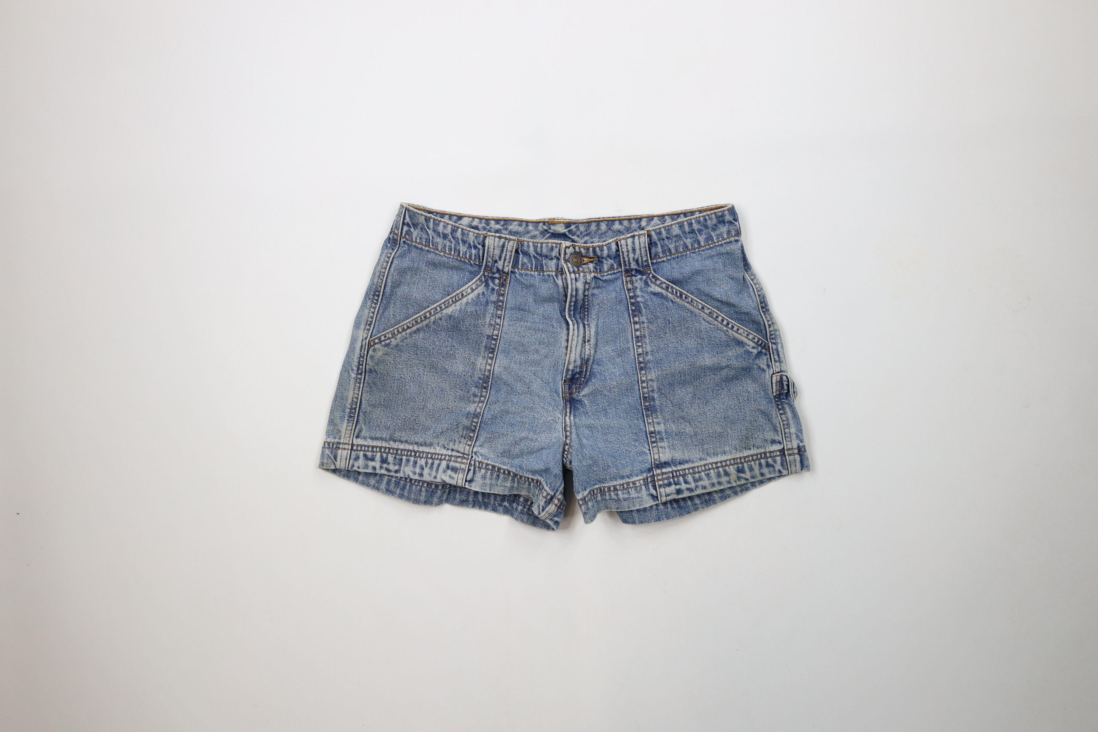 Levi's × Vintage Vintage 90s Levis Big Pocket Dungaree Denim Jean Shorts Size 32" / US 10 / IT 46 - 1 Thumbnail