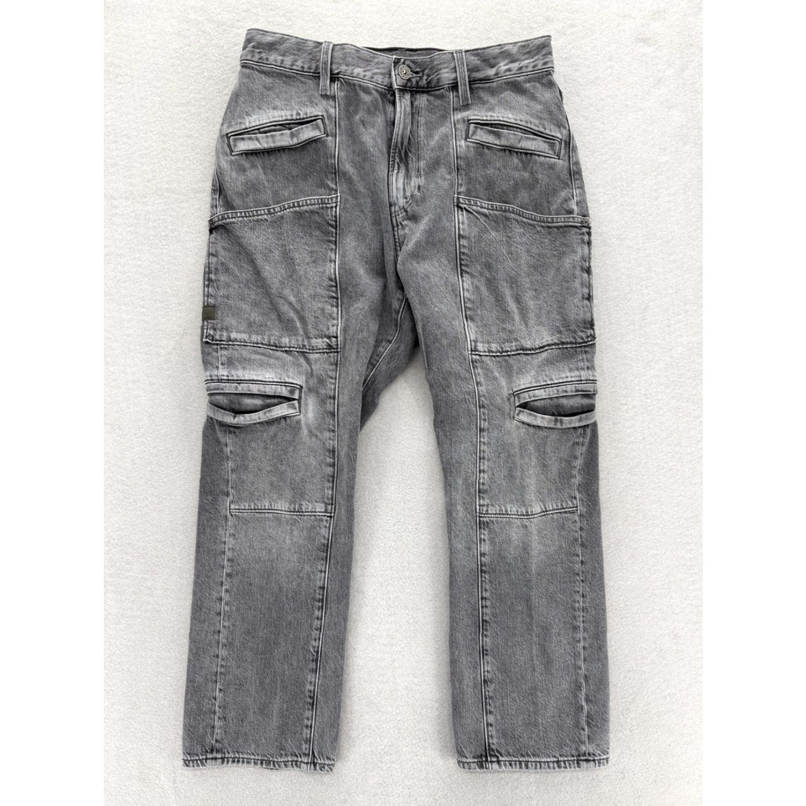 Vintage Viktoria Utility High Straight Jeans Womens 30 Gray Denim Cargo Y2K G-Star RAW Size 30" / US 8 / IT 44 - 2 Thumbnail