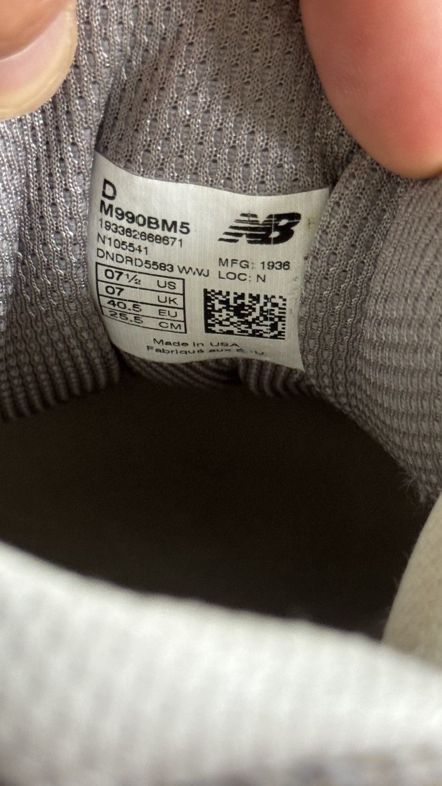 New Balance New Balance 990v5 Made in USA Marblehead Size US 7.5 / EU 40-41 - 8 Thumbnail