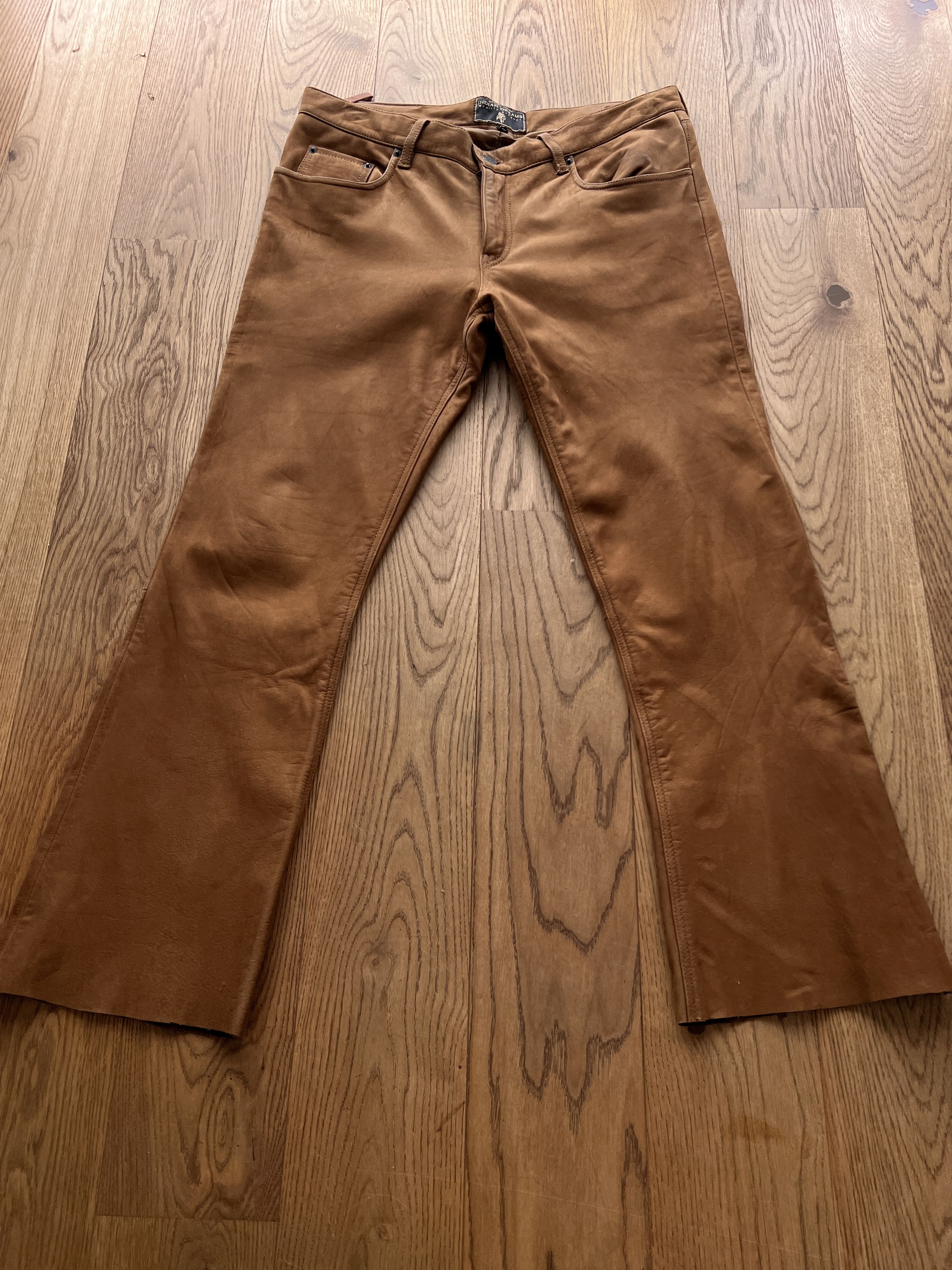 If Six Was Nine Vintage cowboy leather boot cut pants flared y2k opium rare Size US 33 - 4 Thumbnail