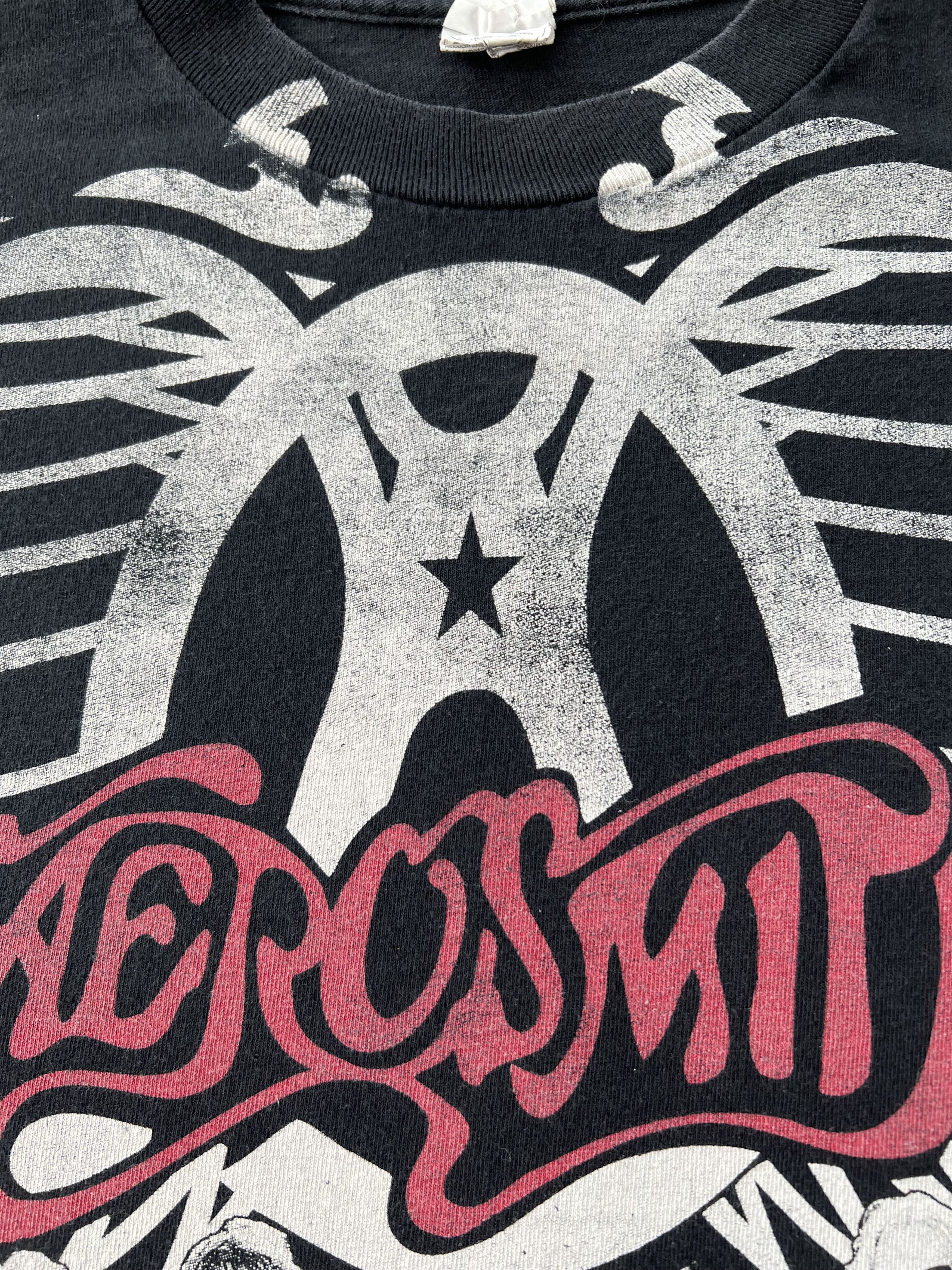 Band Tees Vintage 2009 Aerosmith World Tour AOP Black T-shirt Size US M / EU 48-50 / 2 - 5 Thumbnail