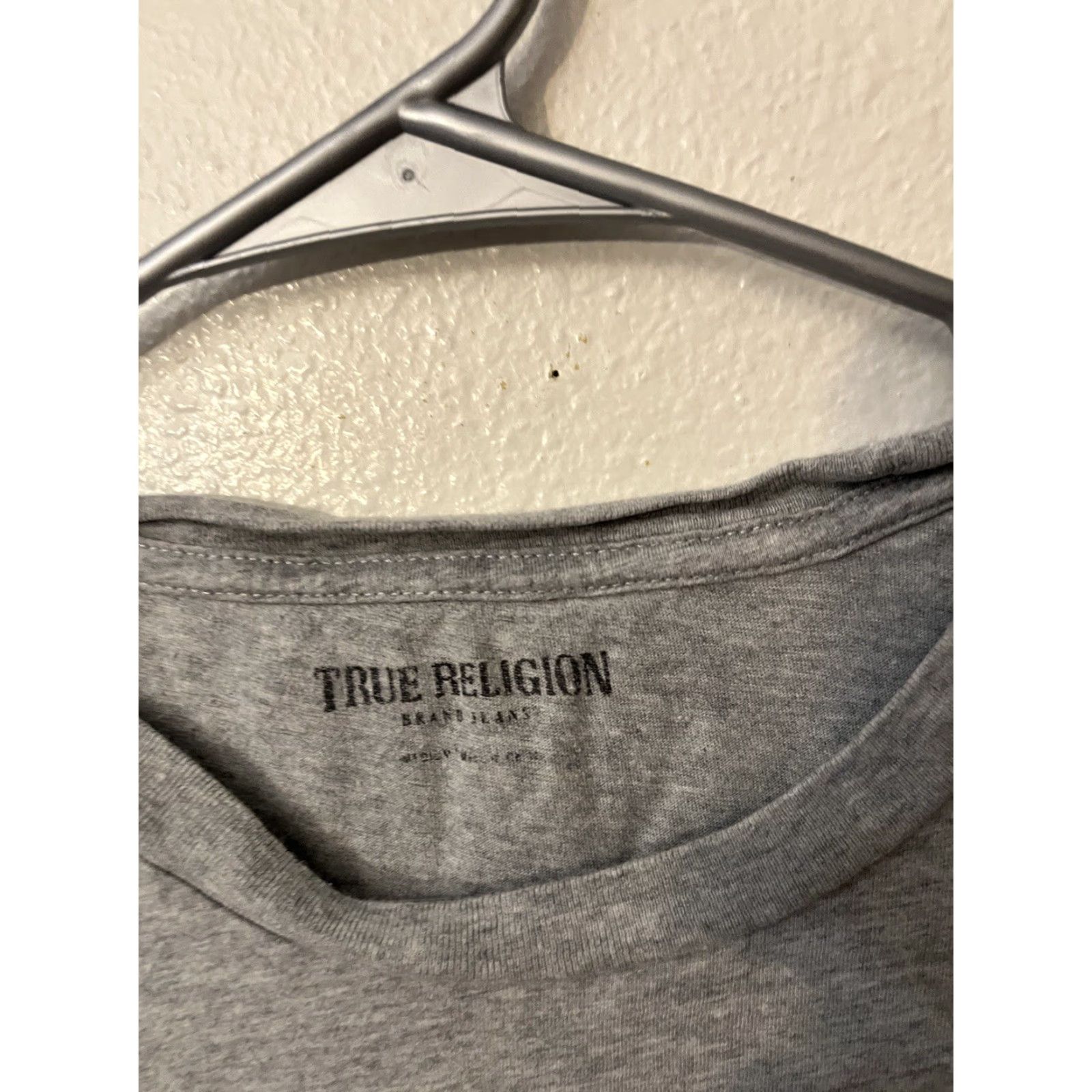 True Religion True Religion T-Shirt Crew Neck Gray/Gold Women's M Foil Horseshoe Logo 100% Cotton Short Sleeve Regular Size Type T-Shirt Size M / US 6-8 / IT 42-44 - 3 Thumbnail