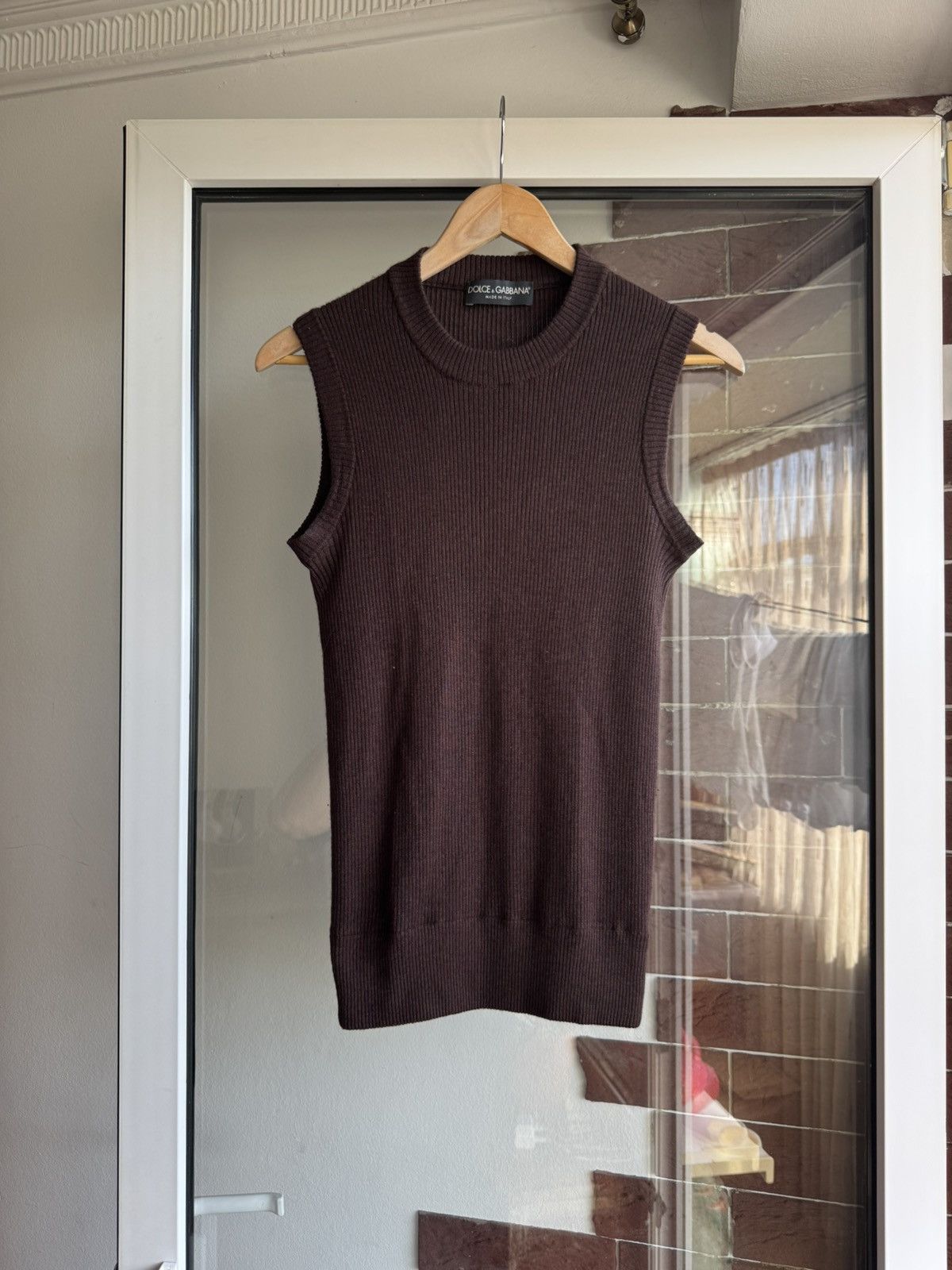 Dolce & Gabbana Dolce Gabbana knit tank top brown Size M / US 6-8 / IT 42-44 - 1 Thumbnail