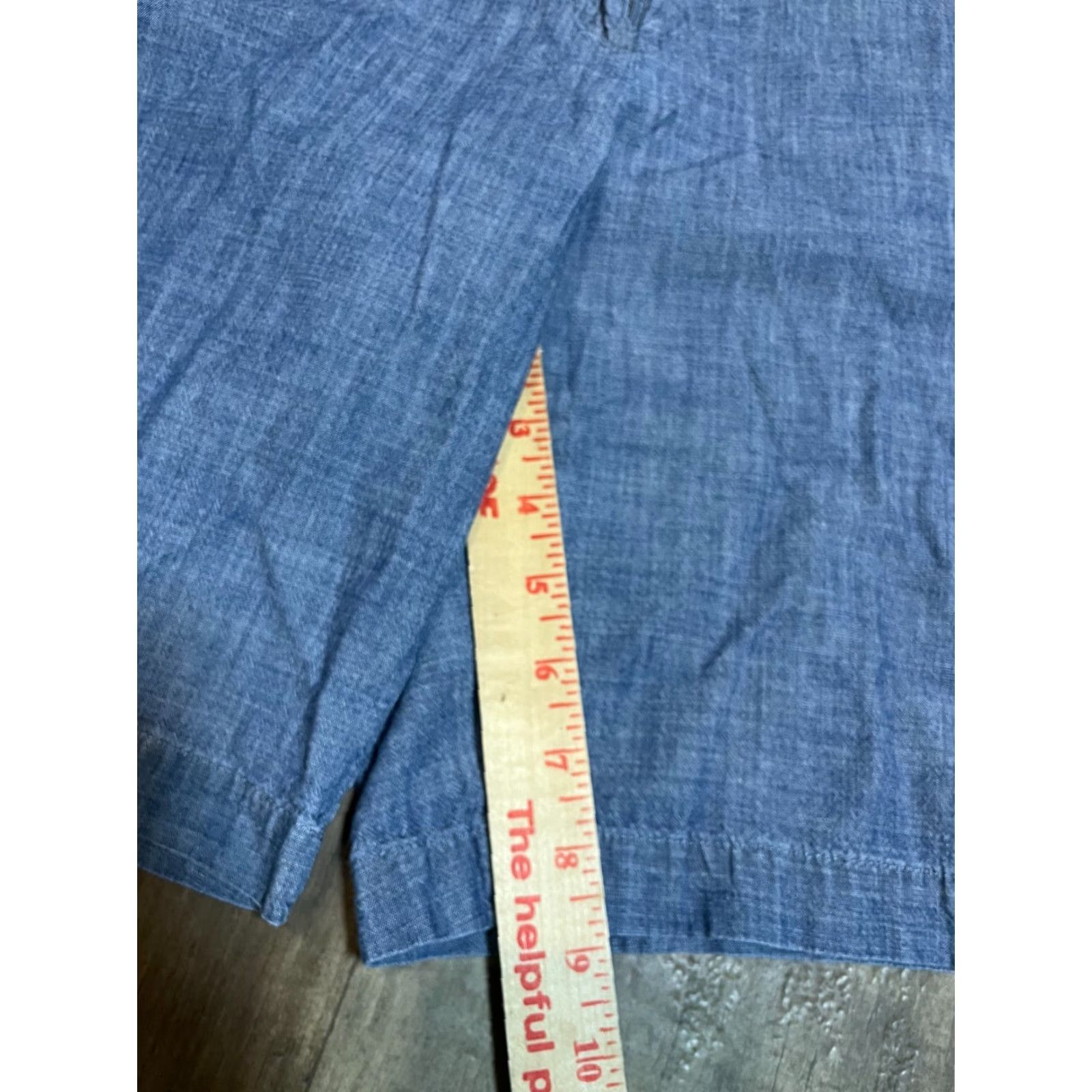 Lands' End Lands' End Shorts Womens Size 4 Blue Mid Rise Chino Pleated Front Size 27" / US 4 / IT 40 - 2 Thumbnail