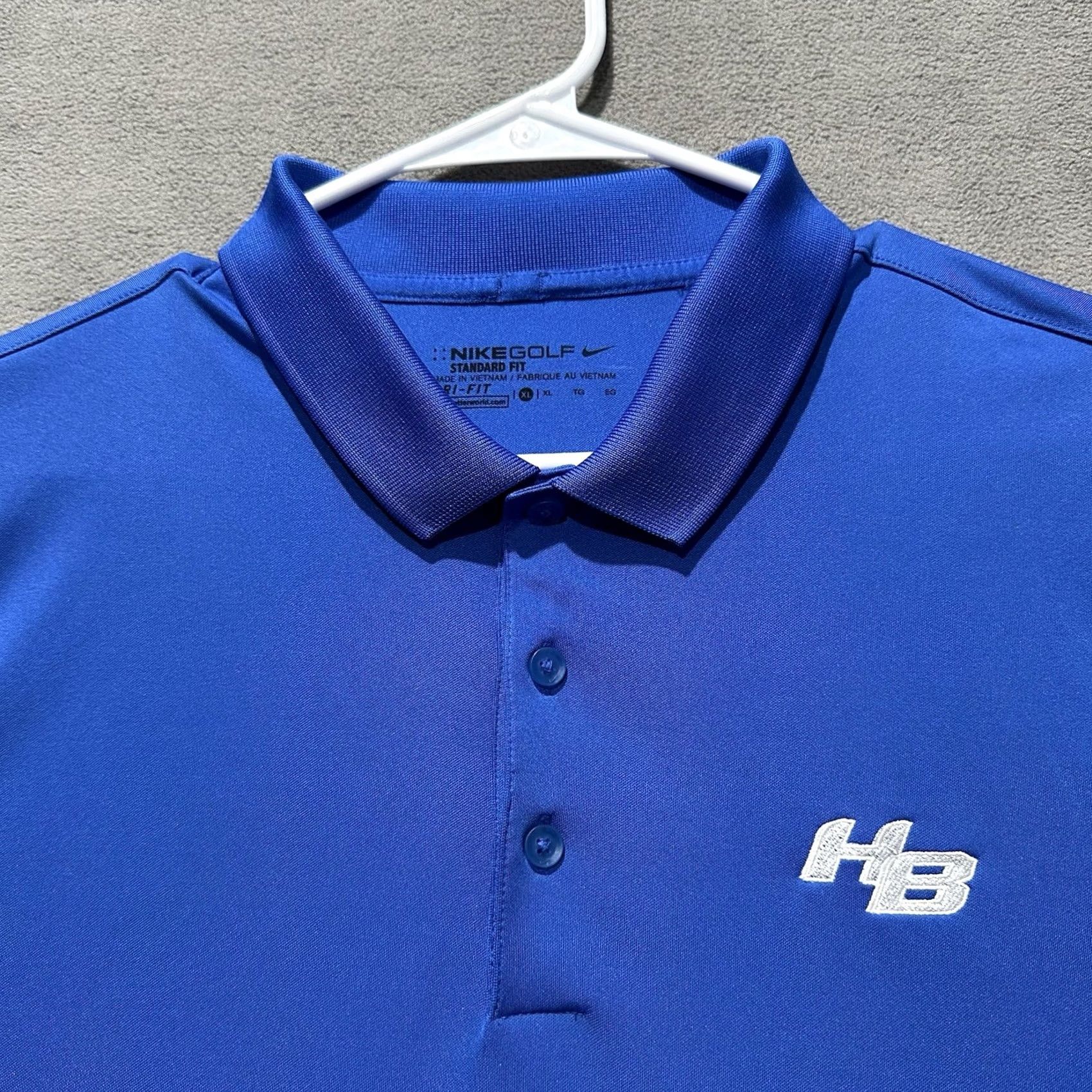 Nike Nike Polo Shirt Mens XL Blue Lightweight Dri Fit Golf HB Logo EUC Size US XL / EU 56 / 4 - 3 Thumbnail
