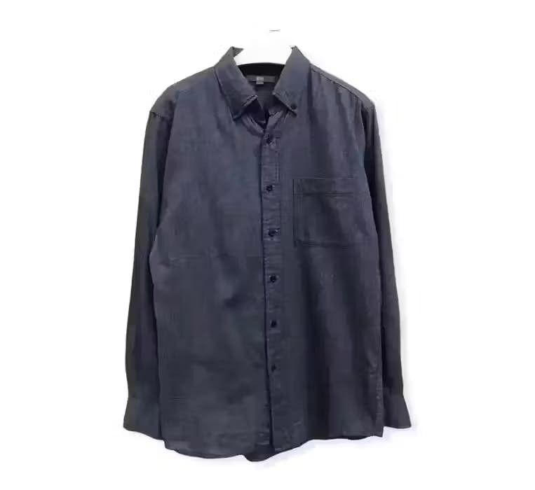 image of Uniqlo Plain Flannel Shirt, Men's (Size Medium)