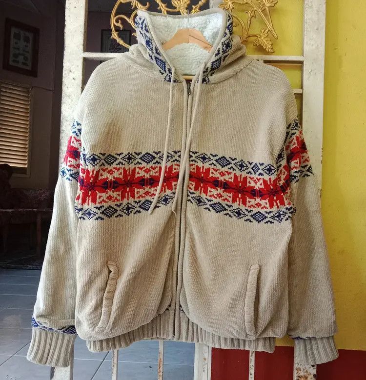 Japanese Brand Vintage Horizon Dream Sherpa Lined Hoodie Native Jacket Size US M / EU 48-50 / 2 - 3 Thumbnail