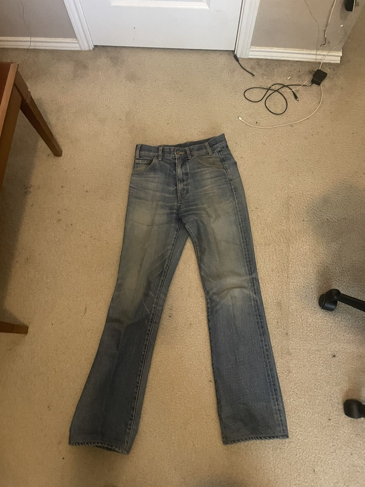 Pre-owned Celine 20ss Flare Denim Union Wash 27 (unique Size) In Multi