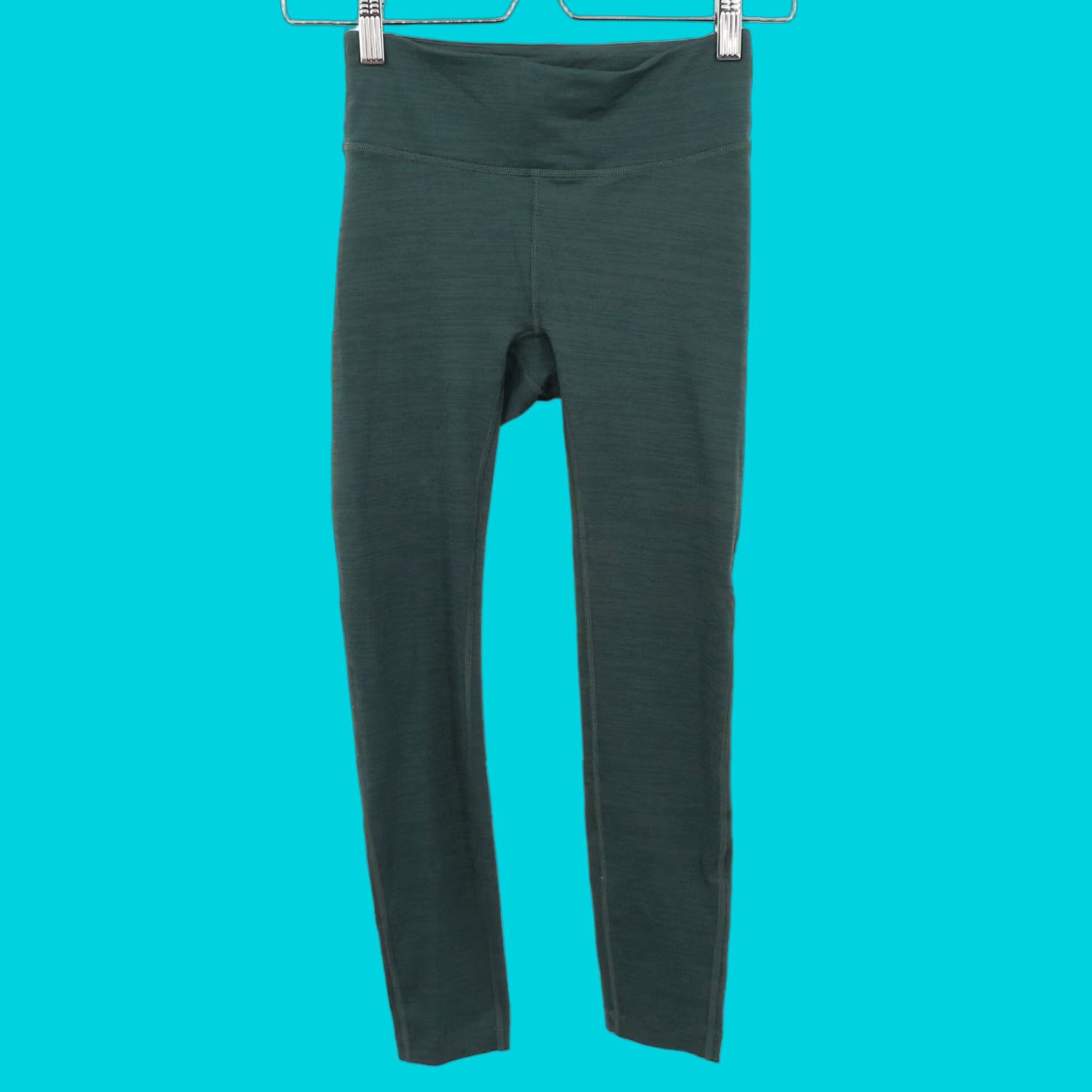 Outdoor Voices Outdoor Voices Women XS Extra Small Green Striped Leggings Athletic Waist Pocket Size 26" / US 2 / IT 38 - 1 Thumbnail