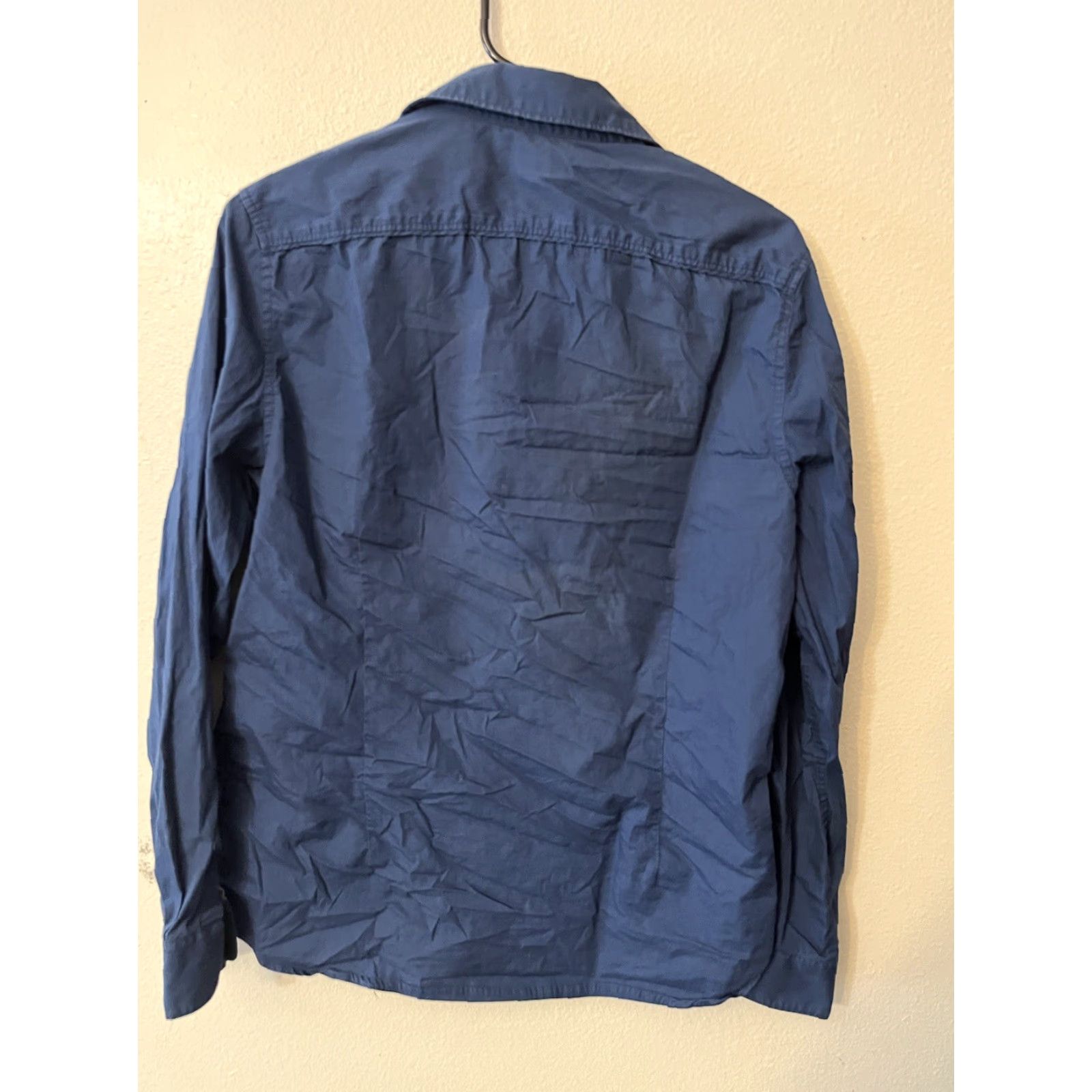 Kenneth Cole Kenneth Cole Shirt Mens Small Blue Solid Regular Fit Button-Up Knit Size US S / EU 44-46 / 1 - 3 Thumbnail