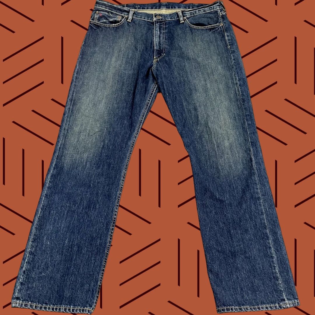 Polo Ralph Lauren POLO RALPH LAUREN Jeans Mens 38x32 Classic Fit Straight Leg Blue Denim R66SD72 Size US M / EU 48-50 / 2 - 1 Thumbnail