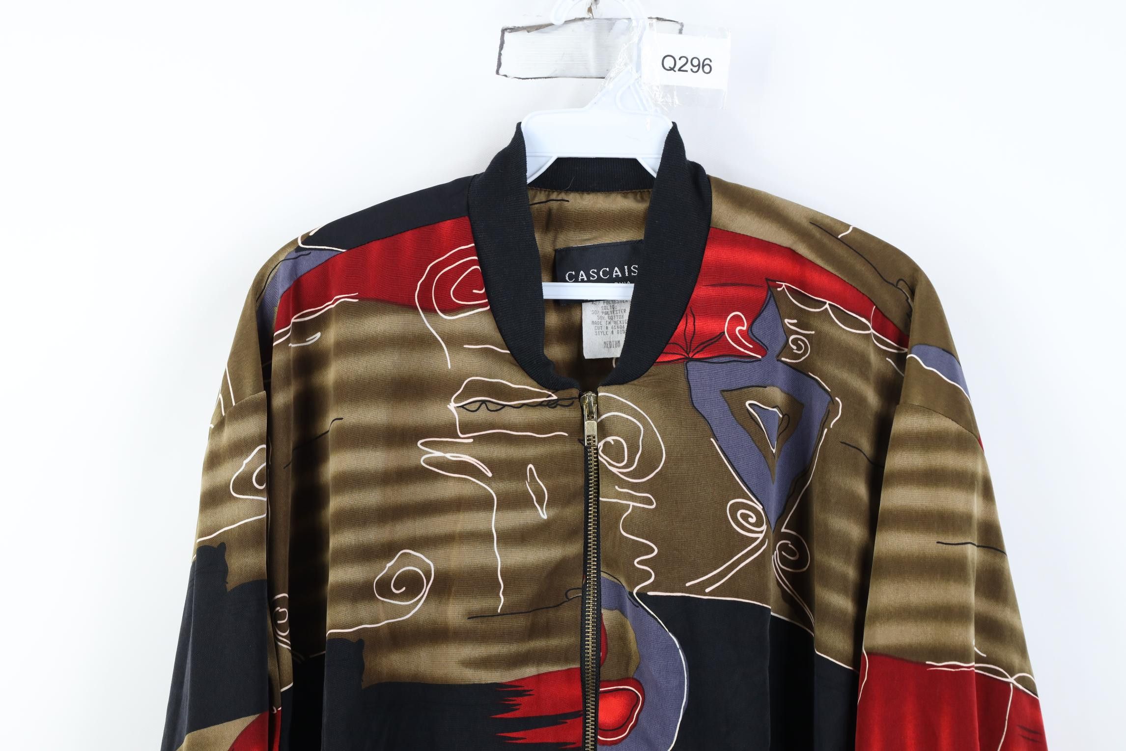 Vintage Vintage 90s Streetwear Flower Full Zip Bomber Jacket Size M / US 6-8 / IT 42-44 - 2 Thumbnail