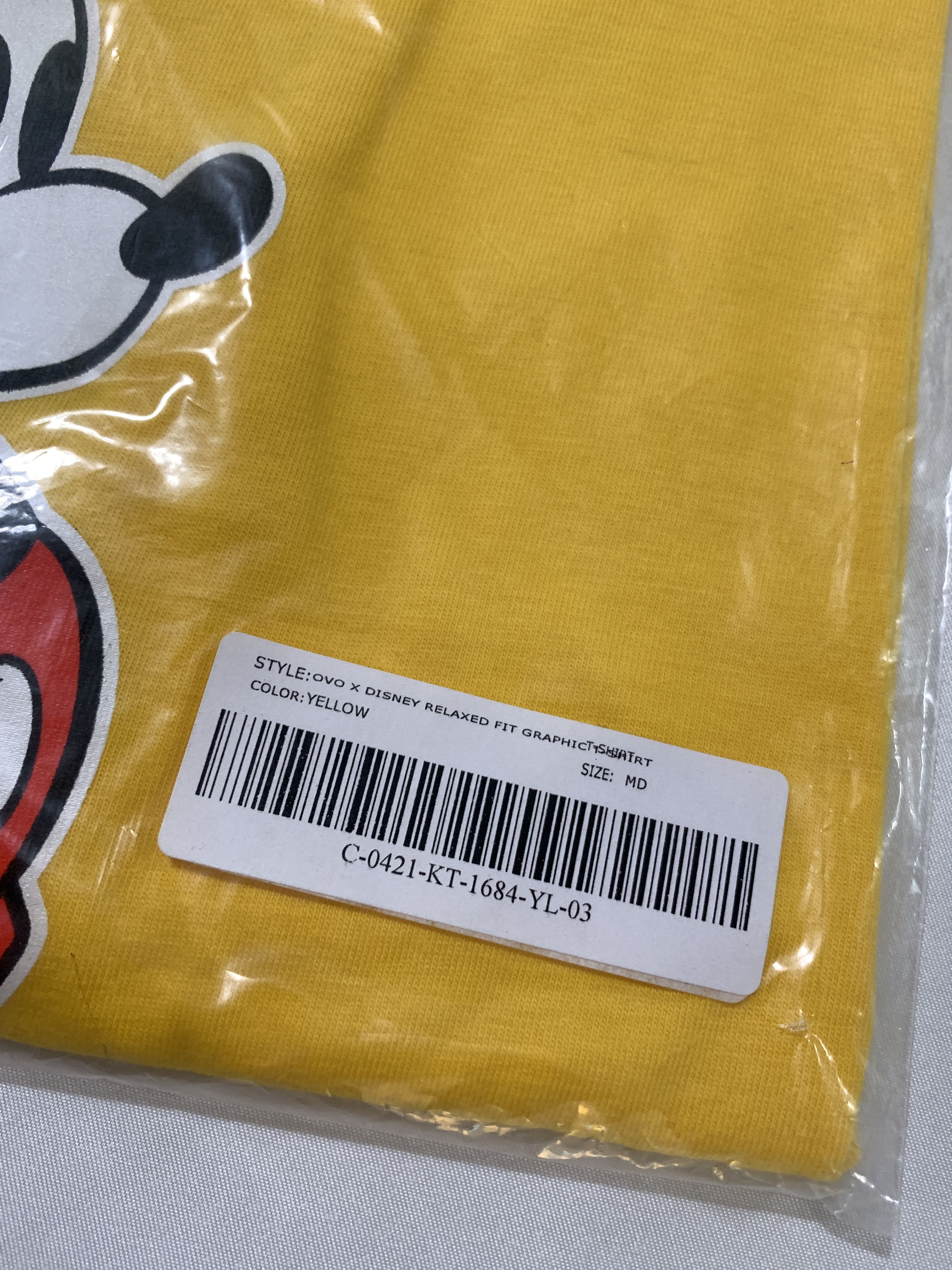 Disney DISNEY X OVO CLASSIC MICKEY T-SHIRT YELLOW Size US M / EU 48-50 / 2 - 3 Thumbnail