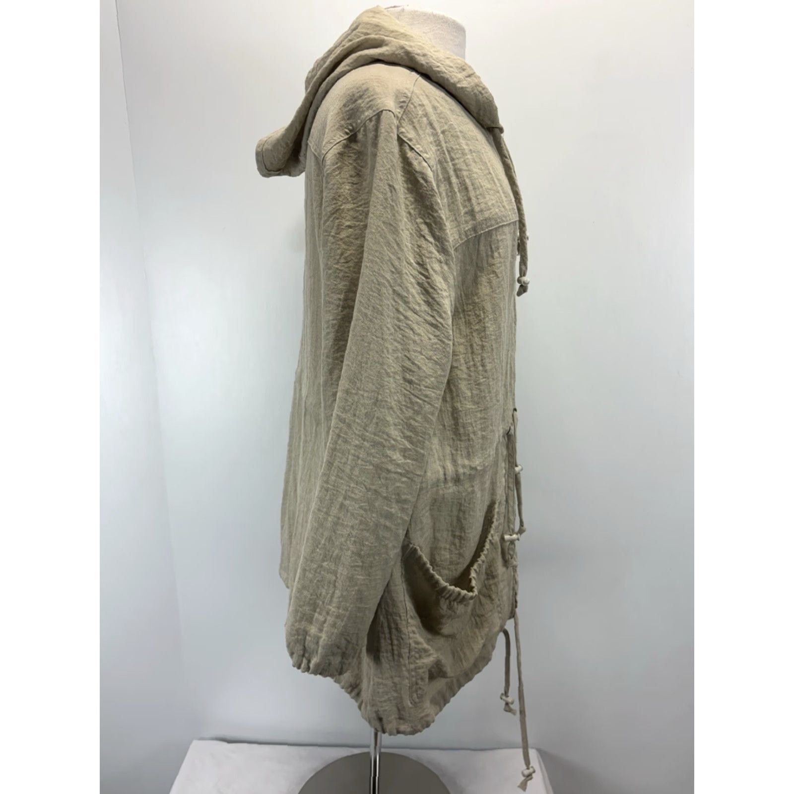 Habitat VINTAGE Habitat Clothes To Live In Utility Jacket Women’s Large Tan Hood Lightweight Parka Zipper Mid-Length Long Sleeve Size L / US 10 / IT 46 - 4 Thumbnail