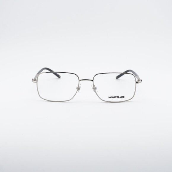 Montblanc Montblanc MB0072O 002 Eyeglasses Silver/Black 55mm Rectangle Size ONE SIZE - 7 Thumbnail