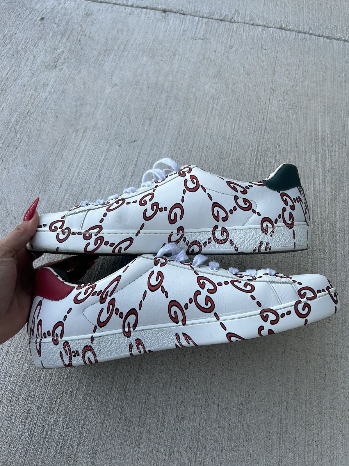 Gucci GUCCI Ace GG Monogram Print Leather Sneaker Size US 10 / EU 43 - 2 Thumbnail