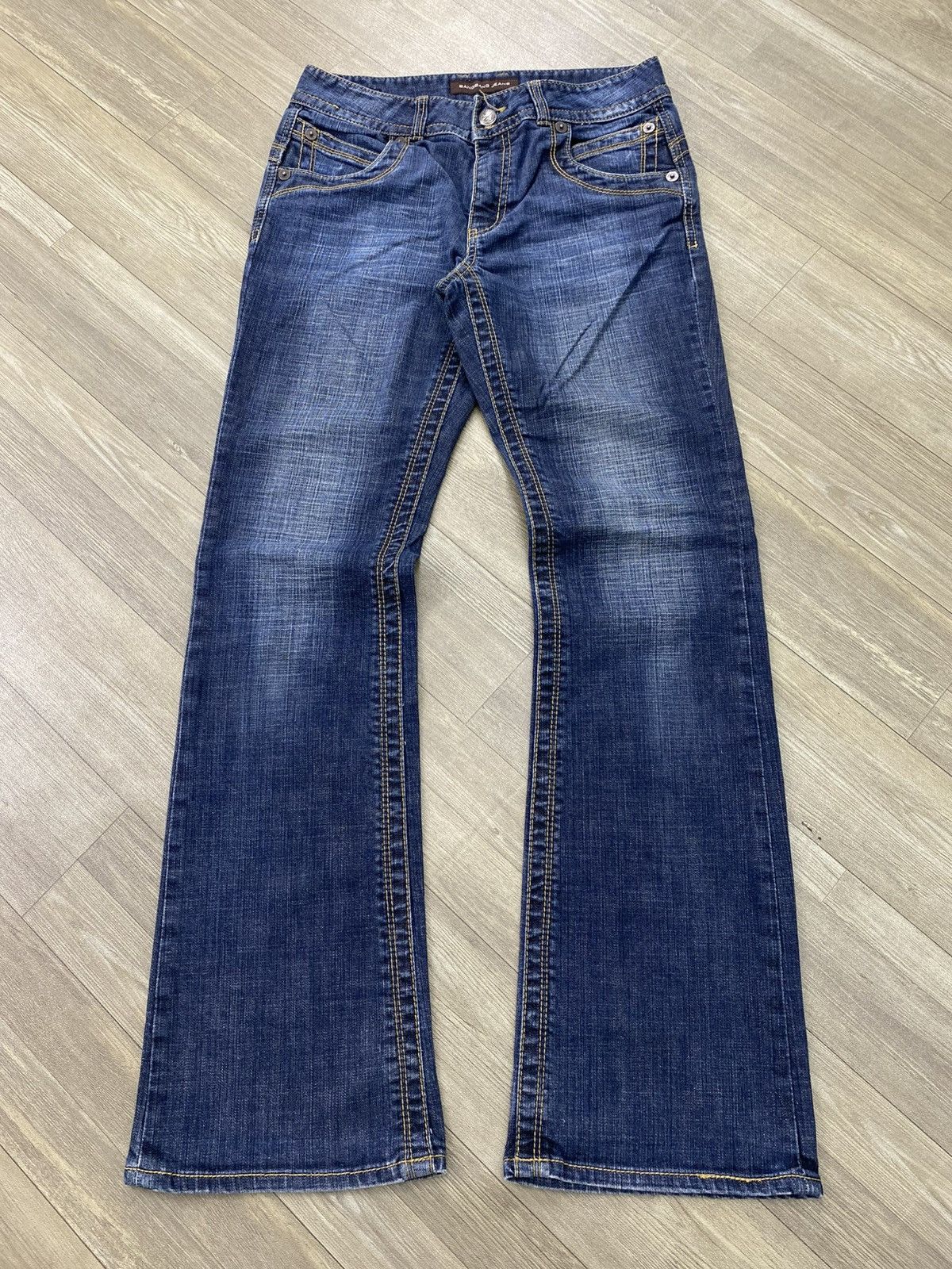 If Six Was Nine 2000s Bangbang Flared Jeans Faded Kmrii Lgb Punk Style Y2K Size US 28 / EU 44 - 1 Thumbnail