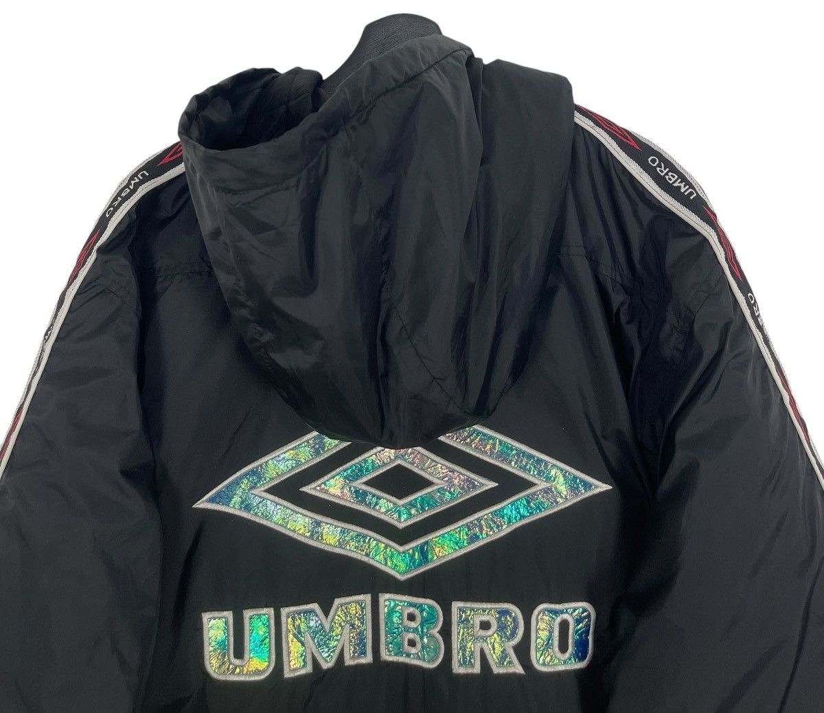 Umbro × Vintage 90s VINTAGE UMBRO CHROME LOGO LONG JACKET Size US L / EU 52-54 / 3 - 1 Thumbnail