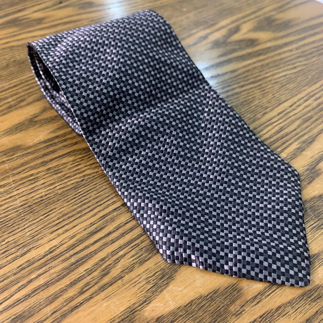 Geoffrey B. Small Geoffrey Beene Black & Light Grey Necktie Size ONE SIZE - 2 Thumbnail