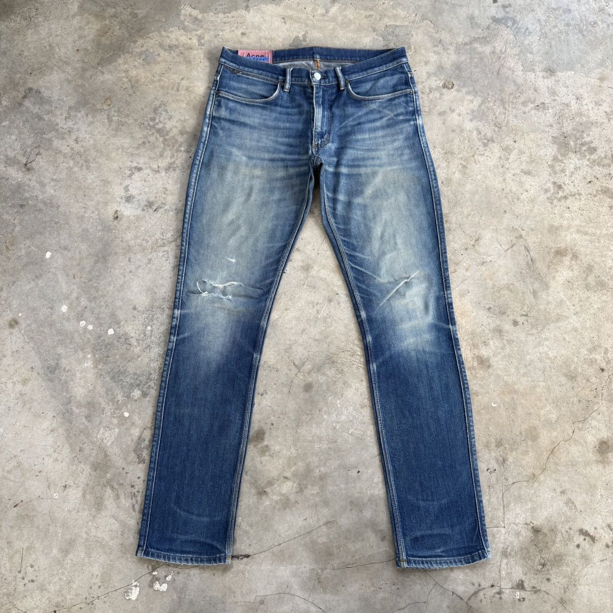 Acne Studios W33x32 Vintage Ance Studio Slim Fit Faded Mud Wash Denim Size US 33 - 1 Thumbnail