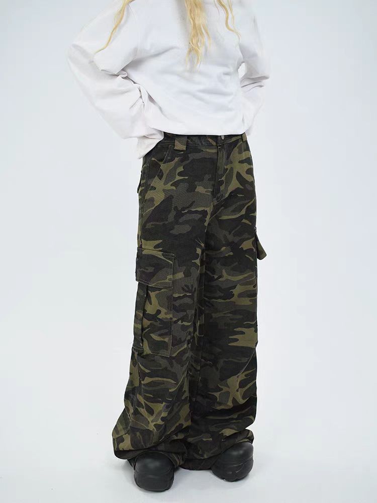 Japanese Brand × Vintage High Street Vintage Camouflage Design Work Trousers Size US 32 / EU 48 - 2 Thumbnail
