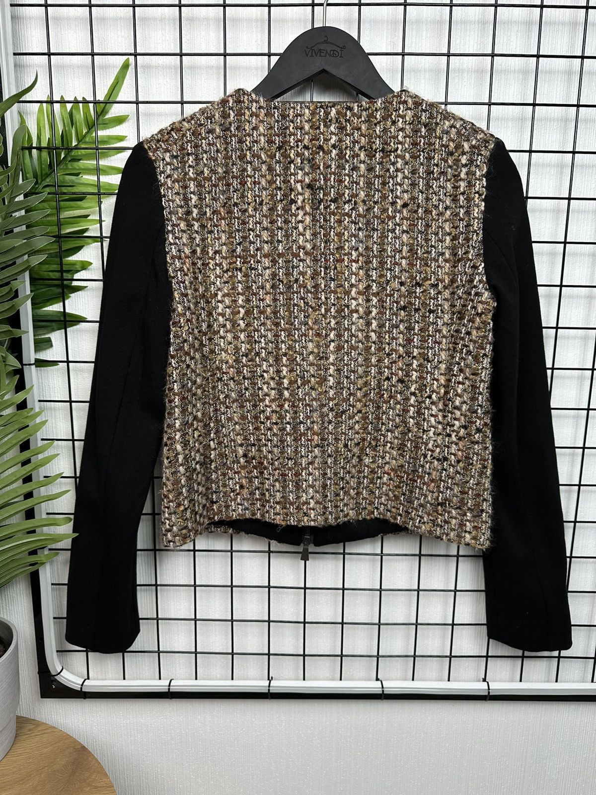 Marella × Max Mara × Weekend Max Mara Marella by Max Mara blazer Womens zip Jacket tweed wool 4 sz Size S / US 4 / IT 40 - 12 Thumbnail