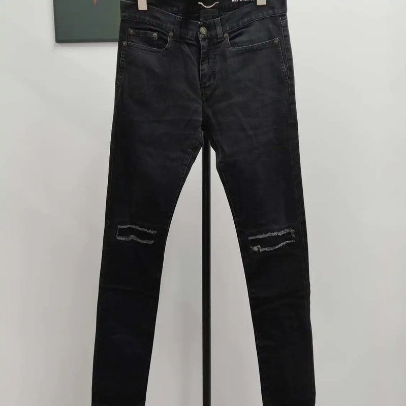 Yves Saint Laurent YSL Black Denim Women's Jeans for Spring and Autumn 0089 Size 32" / US 10 / IT 46 - 1 Thumbnail